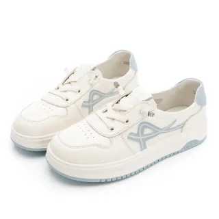 【GDC】ARUS側A字母免綁帶白底微撞色休閒運動鞋-天空藍(516264-31)