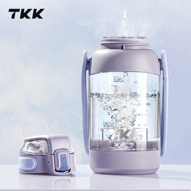 【TKK】美國進口Tritan 獵鷹 手提+背帶 直飲大容量 運動水壺1200ML-任選(附背帶)
