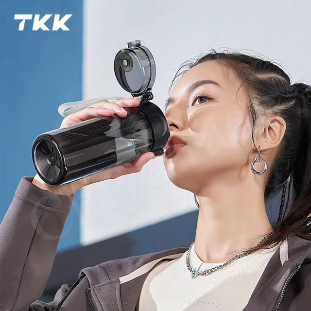【TKK】美國進口Tritan辛格系列 手提式 運動水壺450ML-任選(直飲口設計)