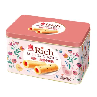 【義美】精緻厚濃小蛋捲綜合禮盒456g(原味/芝麻 小蛋捲)