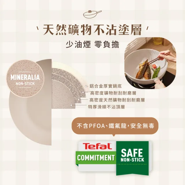 【Tefal 特福】暖暖系列20CM不沾鍋雙耳湯鍋-加蓋(IH爐可用鍋/電磁爐適用)
