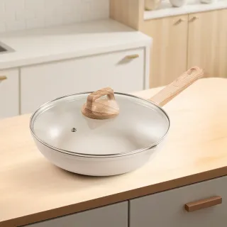 【Tefal 特福】暖暖系列26cm不沾鍋平底鍋/深平底鍋_加蓋(不挑爐具、IH爐可用鍋)