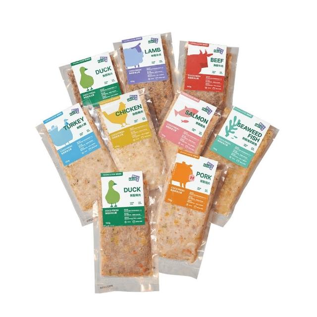 【COCONILLA 口口迷】新手入門鮮食組8口味 共8包(寵物鮮食 無穀鮮食)