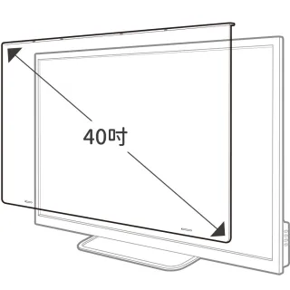 【gomojoo】39-40吋電視防撞保護鏡(背帶固定式 減少藍光 台灣製造)