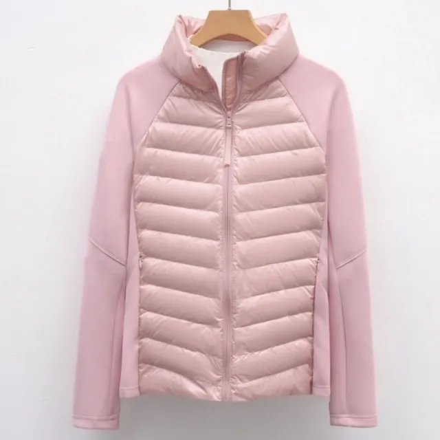 【巴黎精品】頂級真羽絨外套90%鴨絨羽絨衣秋冬(拼接立領女外套5色n1lw48)