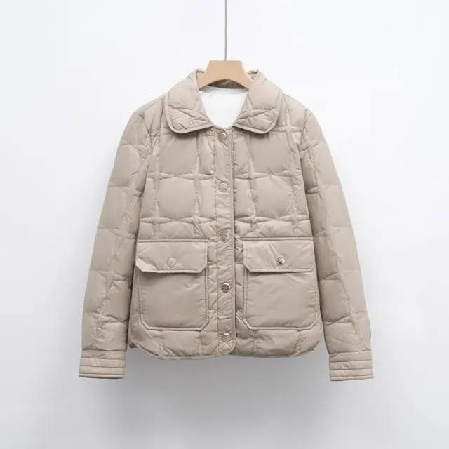 【巴黎精品】頂級真羽絨外套90%鴨絨羽絨衣秋冬(休閒時尚女外套4色n1lw54)