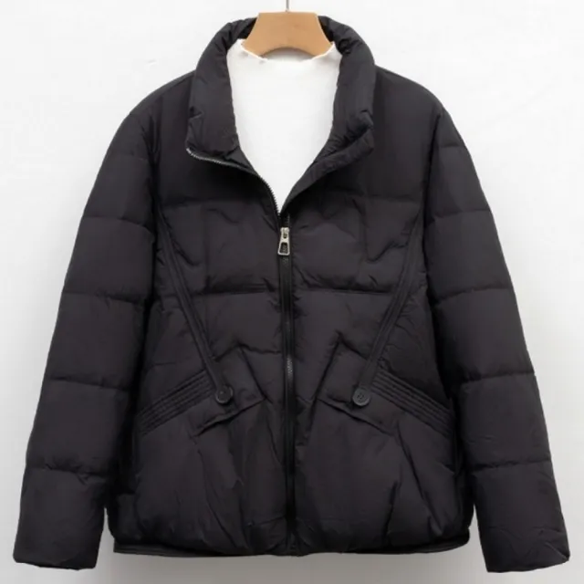 【巴黎精品】頂級真羽絨外套90%鴨絨羽絨衣秋冬(寬鬆立領女外套5色n1lw33)