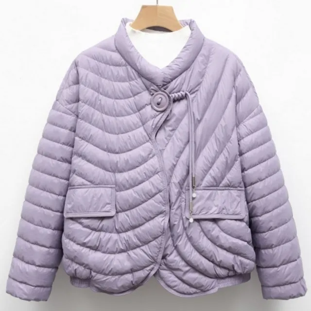 【巴黎精品】頂級真羽絨外套90%鴨絨羽絨衣秋冬(純色圓領女外套5色n1lw53)