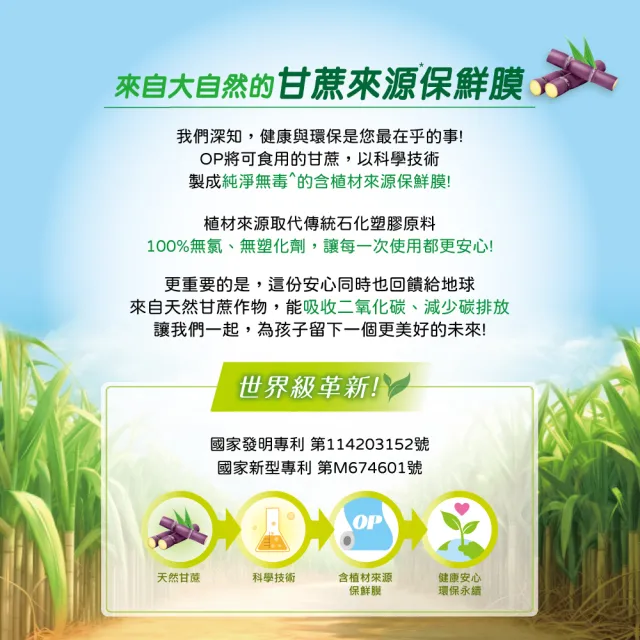 【OP】植材來源無氯保鮮膜(30公分x330尺)