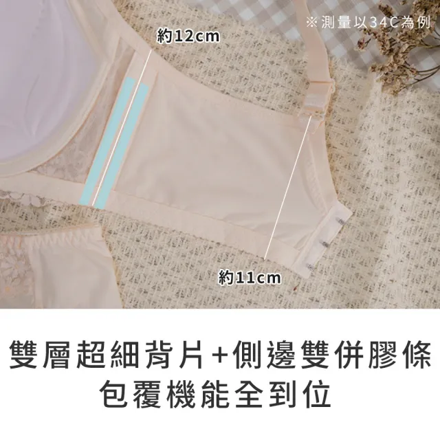 【玉如阿姨】半糖主義內衣。清新甜感集中托高 台灣製※0792春日紫 (A.B.C罩 軟鋼圈 集中 托高)