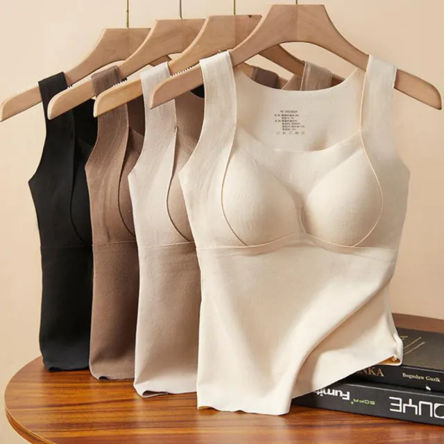 【KISSDIAMOND】美拉德舒暖帶BRA雙層蓄熱絨保暖衣(內搭上衣/bra top/KDT-6636)