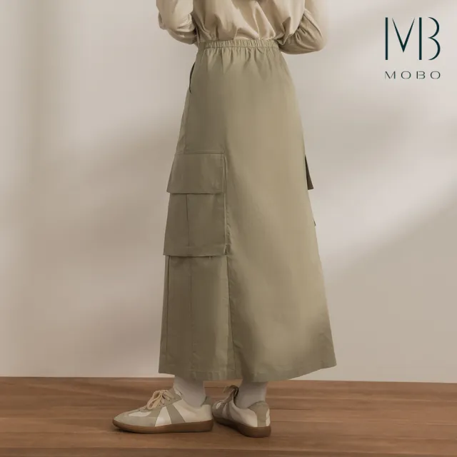 【MO-BO】大口袋好搭工裝長裙
