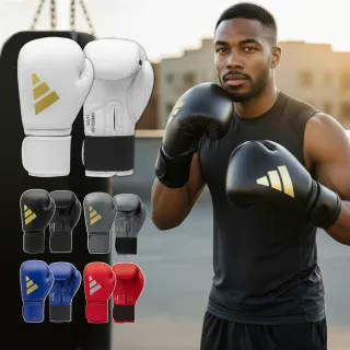 【adidas 愛迪達】SPEED 50 速度型耐擊打拳擊手套 一對(拳擊 泰拳 格鬥 搏擊 拳套 健身 有氧)