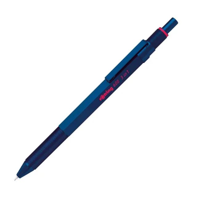 【rOtring】德國紅環rOtring 600型 3IN1 多功能原子筆 藍色(rOtring 600)