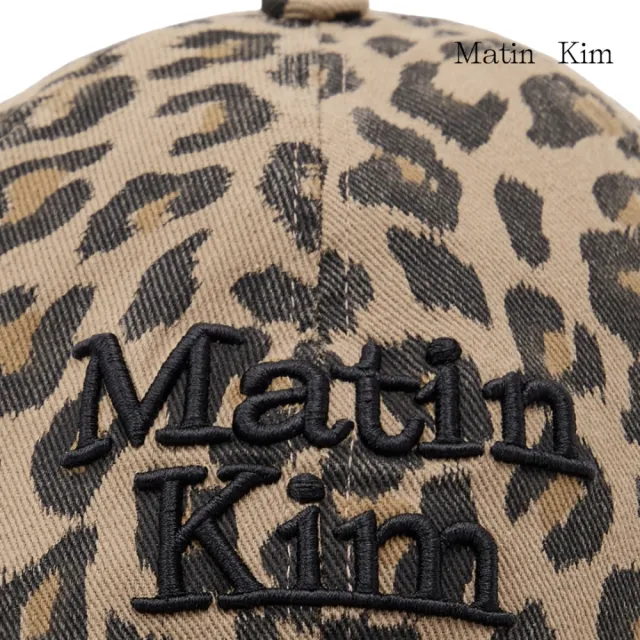 【MATIN KIM】官方旗艦 MATIN豹紋LOGO刺繡棒球帽(多款任選)