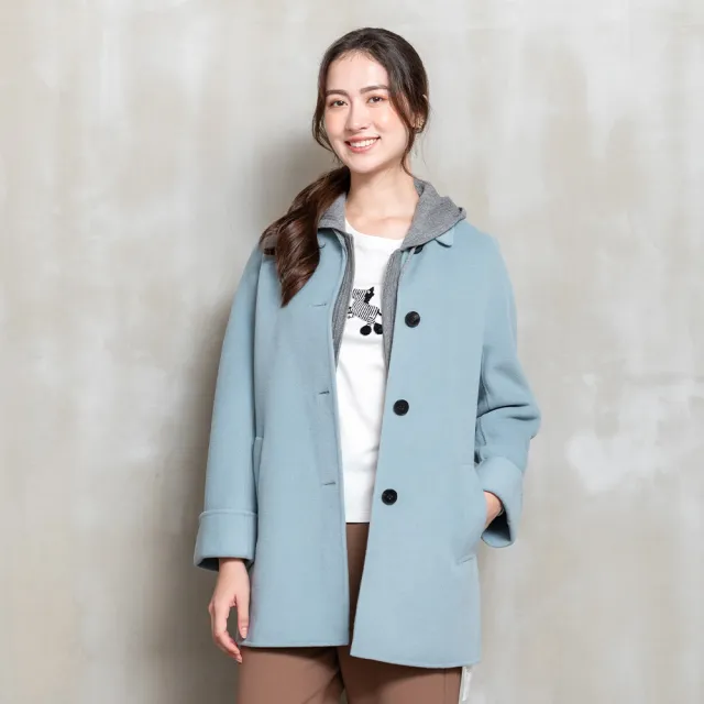 【perng yuh 芃諭名品】柔和漫步 羊毛軟呢 中長版 大衣(2025 AW Collection|4C秋冬新品上市)