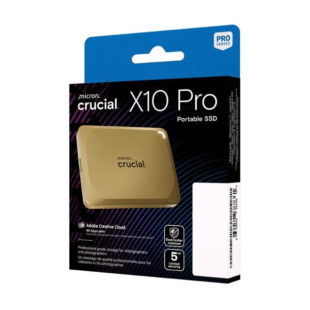 【Crucial 美光】X10 Pro 2TB 外接式SSD_金色特仕版(CT2000X10PROSSD9D)