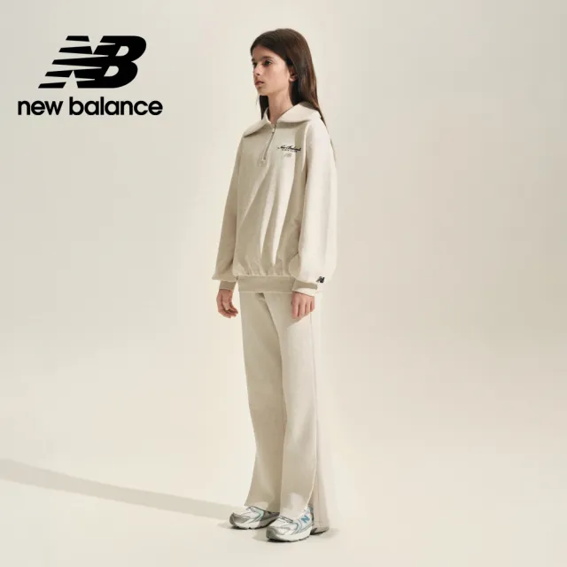 【NEW BALANCE】NB 童裝半開襟長袖衛衣_7ZF3306TOML_女童_米杏色