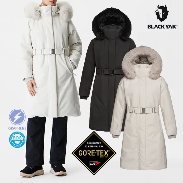 【BLACKYAK】女 ALAYA GTX防水長版羽絨外套[兩色]BYEB2WJ902(GORE-TEX 防水 鵝絨 禦寒風 石墨烯)
