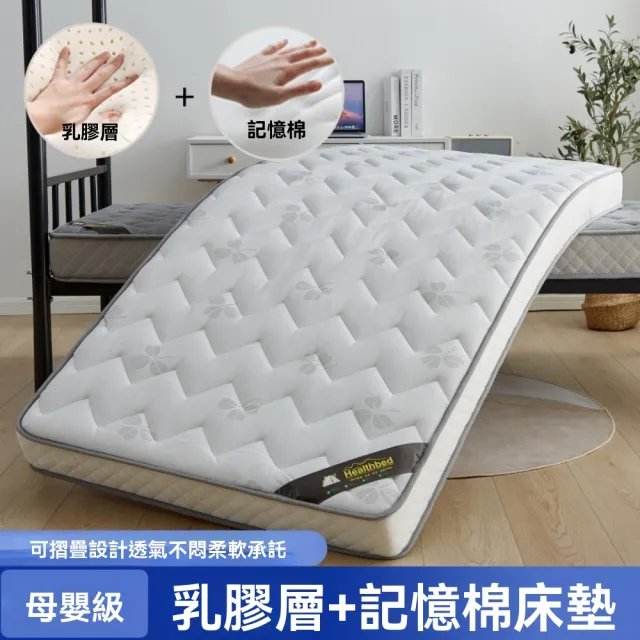 【造物】天然乳膠床墊 家用榻榻米軟墊1000mm*2000mm(乳膠床墊 記憶棉床墊 可折疊 不塌陷)