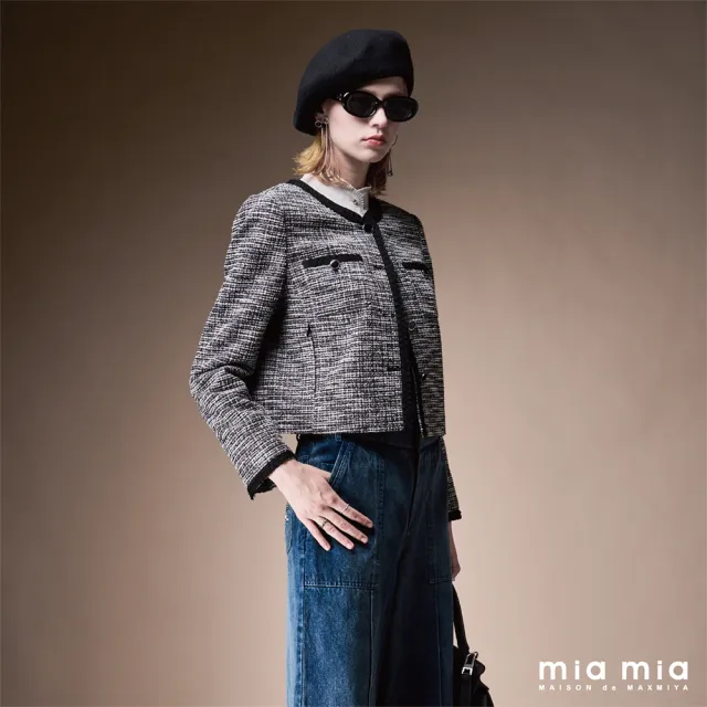 【mia mia】立領蕾絲飾帶雪紡上衣