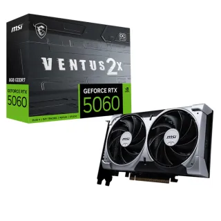 【MSI 微星】GeForce RTX 5060 8G VENTUS 2X OC 顯示卡