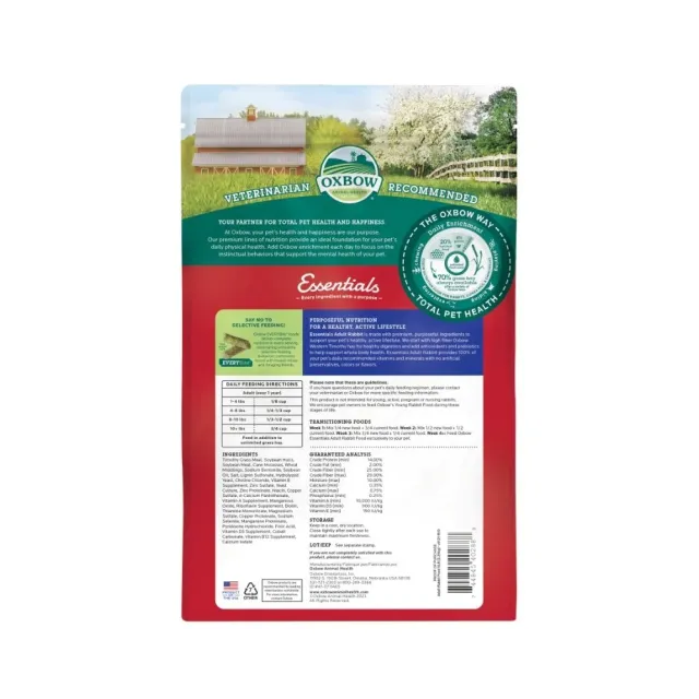 【OXBOW】活力-成兔配方飼料 5磅/2.27kg(美國OXBOW、兔子飼料、壓縮糧)