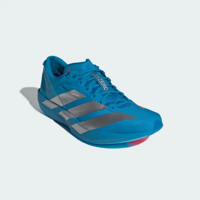 【adidas 愛迪達】ADIZERO ADIOS 9 跑鞋(JQ1683 男鞋 運動鞋 輕量薄底 慢跑鞋 藍色調)