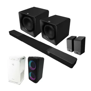 【Klipsch】Flexus Core 300+SUB 200 x2+SURR 200 7.2.4聲道雙重低音天空聲霸全配劇院組(釪環公司貨)