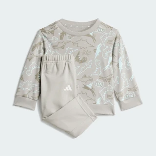 【adidas 愛迪達】SEASONAL ESSENTIALS ADIRAPTOR 運動套裝 長袖/長褲 嬰幼童裝 JW2406