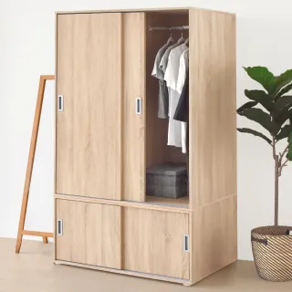 【HOPMA】美背大容量推門衣櫃 台灣製造 滑門衣櫥 收納櫃 衣物收納櫃