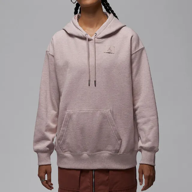 【NIKE 耐吉】AS W J FLT FLC FT PO 24 女款 粉灰色 女款 針織 連帽 長袖 HJ1312-292