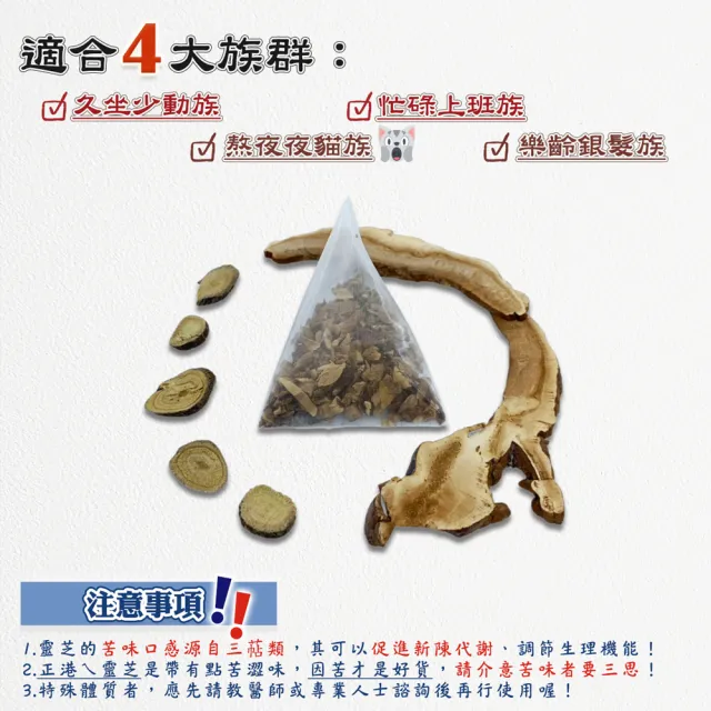 【蔘大王】靈芝人蔘茶包X4組（5gX10入/組）(長效期版 補氣兼退火 調整體質 無茶鹼透明茶包)