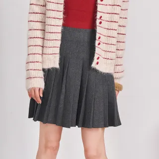 【H2O】針織百褶裙(★網路獨家款★#5662101 針織裙；黑色/灰色)
