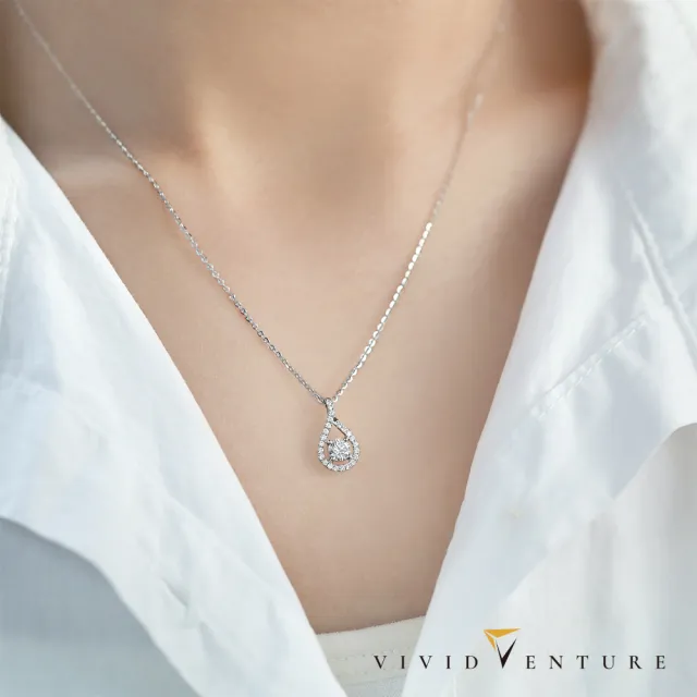 【Vividventure 亞帝芬奇】GIA 30分 DI1 3VG 八心八箭 天然鑽石 真鑽 項鍊 無限美好(14K金台)