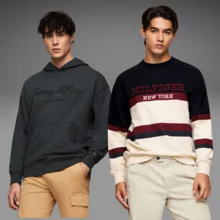 【TOMMY HILFIGER】官方旗艦館 精選全男款  品牌夾克 帽T 毛衣 多款任選(夾克 帽T 毛衣)