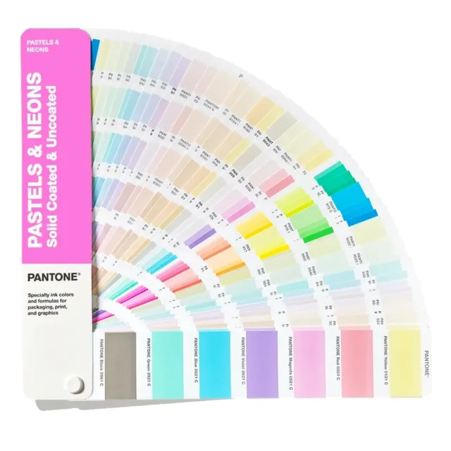 【PANTONE】粉彩色 霓虹色指南 光面銅版紙 & 膠版紙 /本 GG1504C-舊型號GG1504A(粉彩色 霓虹色指南)