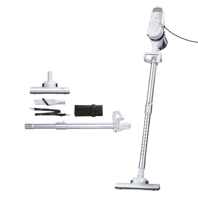 推薦 MOLIJIA 魔力家 居家清潔6件組-髒吸吸除蹣吸塵器，具備氣旋式設計與HEPA濾網，能有效吸附塵蟎與細微塵埃，A4大小體積小好收納。適用於木材、鋼材、石材、床墊、大理石、磁磚、長毛地毯、短毛地毯、強化地板、木地板、深色地板及貼皮等多種地面材質，乾式使用且噪音控制在61-70dB之間。產品提供免費維修更換的保固服務，是居家清潔的理想選擇。