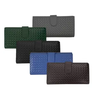 【CROSS】直播限定 限量1折 頂級小牛皮編織紋中扣式長夾 全新專櫃展示品(多色 送禮盒提袋)