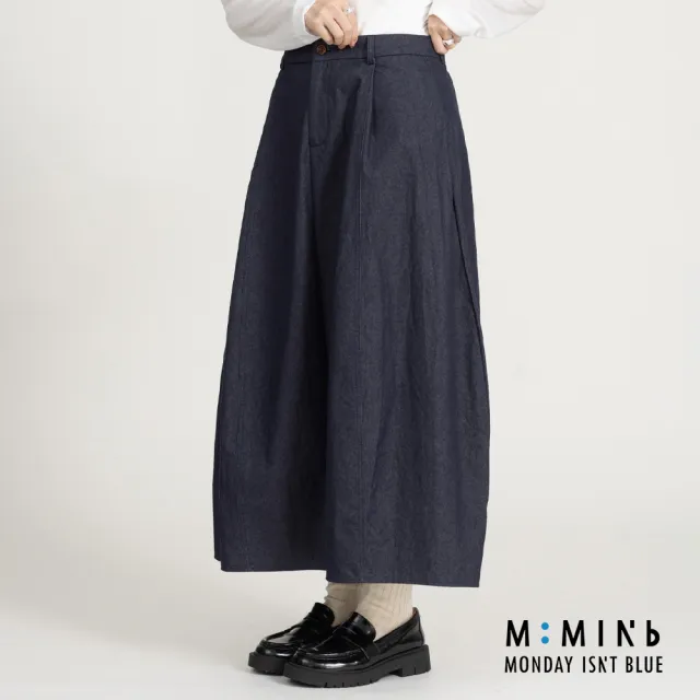 【M:MINb】俐落感立體剪裁花苞裙(深藍/中大尺碼女裝/XL女裝/大尺碼外套/裙子)
