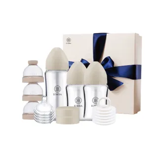 【Simba 小獅王辛巴】蘊蜜質金玻璃寬口奶瓶新生經典禮盒(彌月禮盒/新生兒適用)