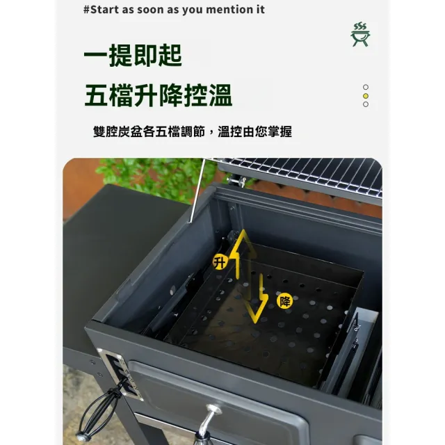 【諾必行】多功能燒烤爐 烤肉爐 牛排爐(商用燒烤爐/烤肉架/美式烤肉爐/燜烤爐)