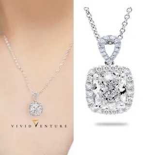【Vividventure 亞帝芬奇】GIA 50分 FVS2 天然鑽石 真鑽 項鍊 時尚巴黎(14K金台)