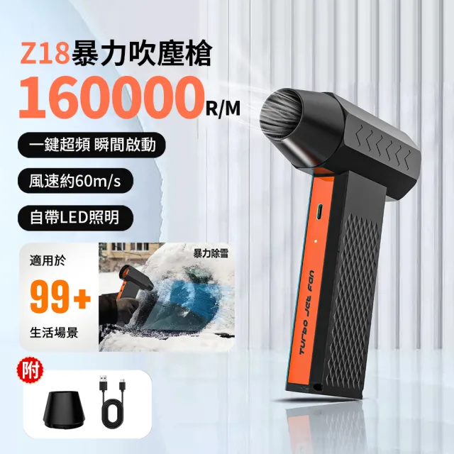 【ANTIAN】Z18 16萬轉 無線手持暴風吹塵槍 強力渦輪高速吹塵器 戶外烤肉生火吹氣泵