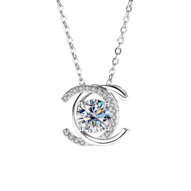 【巴黎精品】現貨+預購 莫桑鑽石項鍊飾品配件925純銀項鍊(1克拉鑽石項鏈莫桑鑽項鍊6色a1ds13)