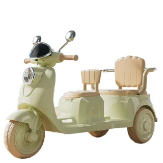 【良品空間】電動車 玩具車 電動三輪車 親子電動車 兒童摩托車(加大車身 前後雙座 三步組裝)
