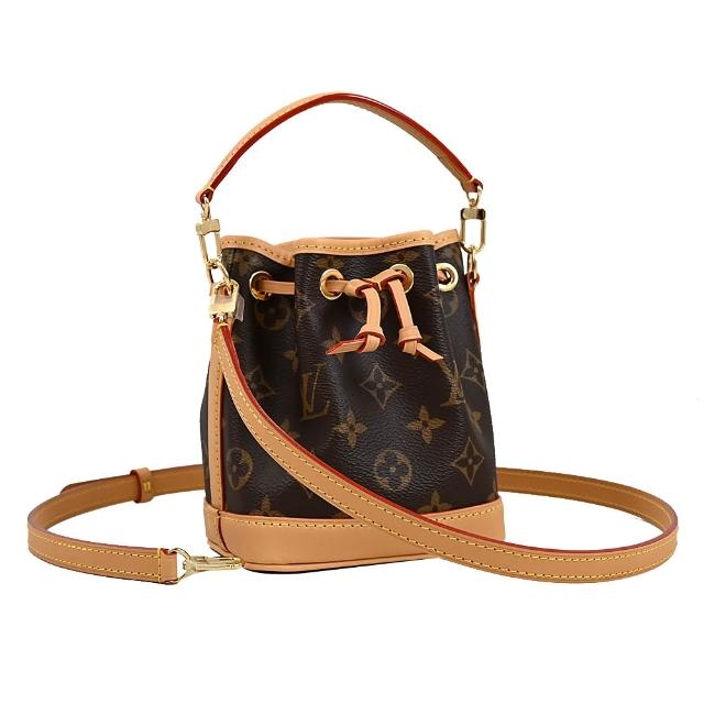 【Louis Vuitton 路易威登】LV M81266 Nano Noe 經典印花拼皮束口手提水桶包兩用包(現貨)