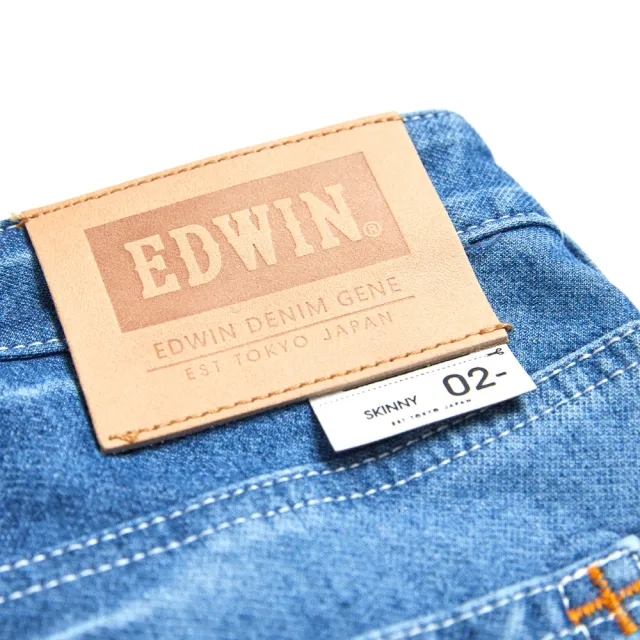 【EDWIN】男裝 PLUS+ 超彈EJ2窄管牛仔褲(拔洗藍)