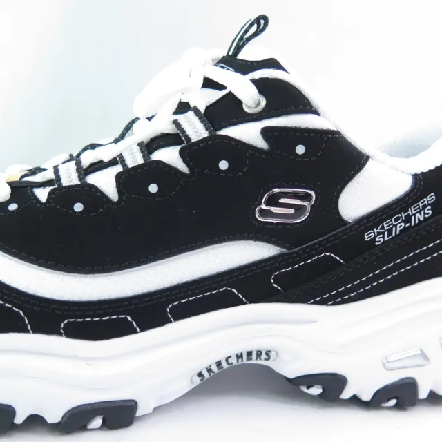 【SKECHERS】D LITES 男休閒鞋 老爹鞋 厚底 瞬穿(232667BKW 黑x白)