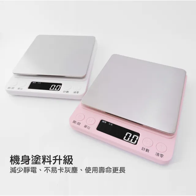 【LIFE SHOP】不鏽鋼電子秤 3000g 繁體中文版 /非交易用秤(料理秤 廚房秤 烘焙秤)